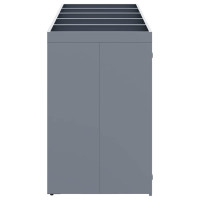 Produktbild för Förvaring för 5 soptunnor Ljusgrå 340 x 77,5 x 121,5 cm