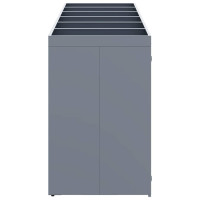 Produktbild för Förvaring för 6 soptunnor Ljusgrå 408 x 77,5 x 121,5 cm