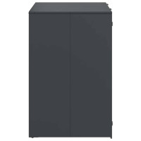 Produktbild för Förvaring för 3 soptunnor Antracit 340 x 77,5 x 115,5 cm Stål