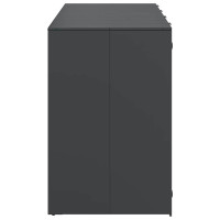 Produktbild för Förvaring för 3 soptunnor Antracit 340 x 77,5 x 115,5 cm Stål