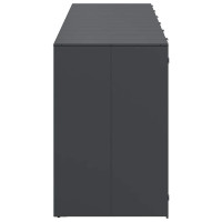 Produktbild för Förvaring för 3 soptunnor Antracit 340 x 77,5 x 115,5 cm Stål