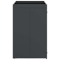 Produktbild för Förvaring för 2 soptunnor Antracit 340 x 77,5 x 115,5 cm Stål