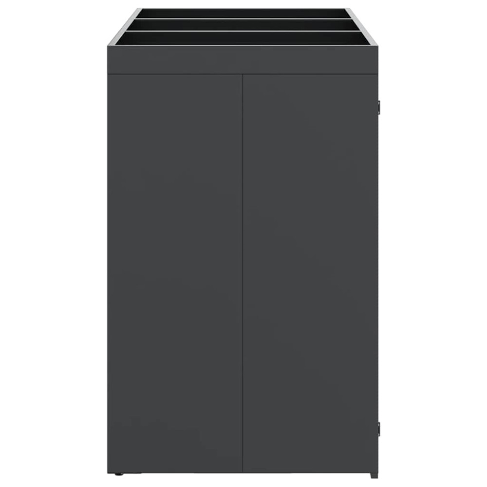 Produktbild för Förvaring för 3 soptunnor Antracit 340 x 77,5 x 115,5 cm Stål