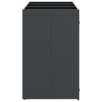 Produktbild för Förvaring för 3 soptunnor Antracit 340 x 77,5 x 115,5 cm Stål