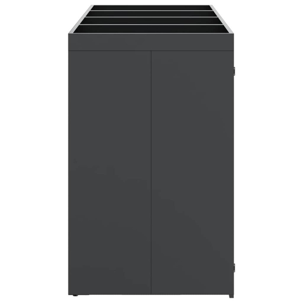 Produktbild för Förvaring för 4 soptunnor Antracit 340 x 77,5 x 115,5 cm Stål