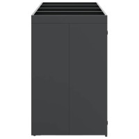 Produktbild för Förvaring för 4 soptunnor Antracit 340 x 77,5 x 115,5 cm Stål