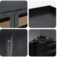 Produktbild för Förvaring för 3 soptunnor Antracit 340 x 77,5 x 115,5 cm Stål
