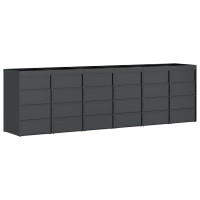 Produktbild för Förvaring för 3 soptunnor Antracit 340 x 77,5 x 115,5 cm Stål