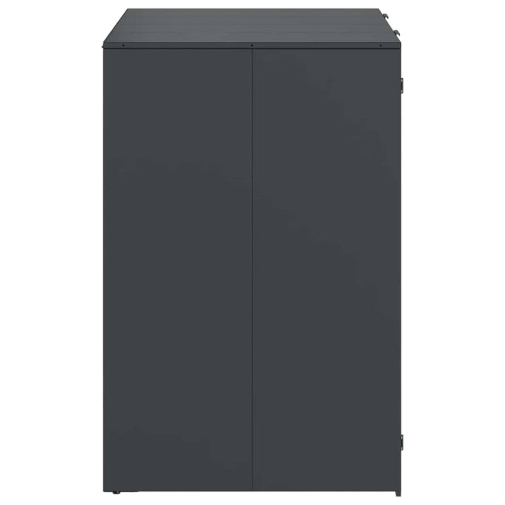 Produktbild för Förvaring för 3 soptunnor Antracit 340 x 77,5 x 115,5 cm Stål