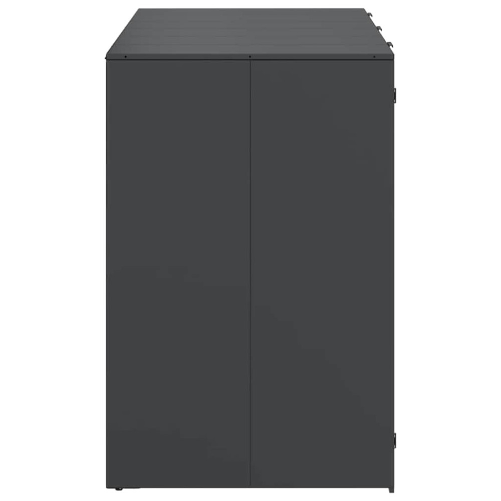 Produktbild för Förvaring för 3 soptunnor Antracit 340 x 77,5 x 115,5 cm Stål