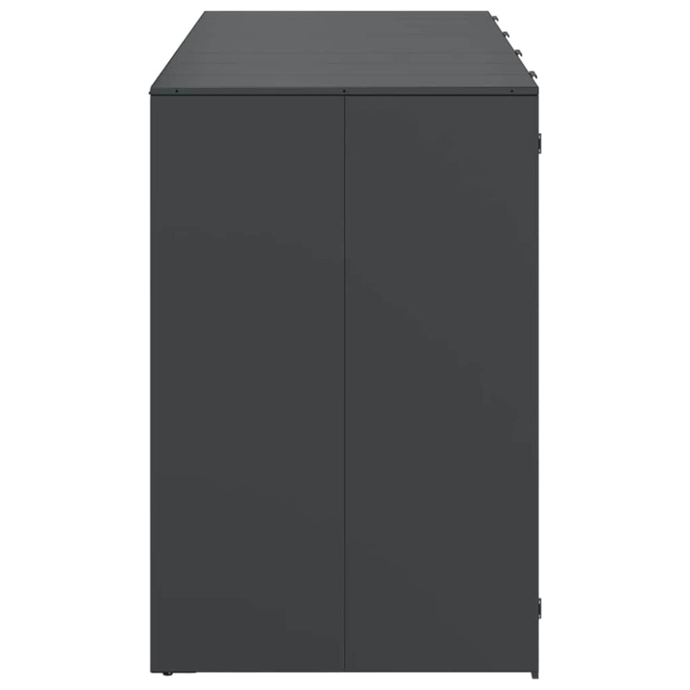 Produktbild för Förvaring för 3 soptunnor Antracit 340 x 77,5 x 115,5 cm Stål