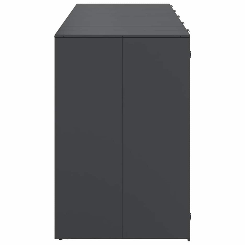 Produktbild för Förvaring för 3 soptunnor Antracit 340 x 77,5 x 115,5 cm Stål