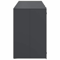 Produktbild för Förvaring för 3 soptunnor Antracit 340 x 77,5 x 115,5 cm Stål