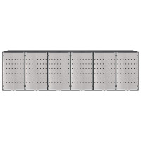 Produktbild för Förvaring för 3 soptunnor Antracit 340 x 77,5 x 115,5 cm Stål