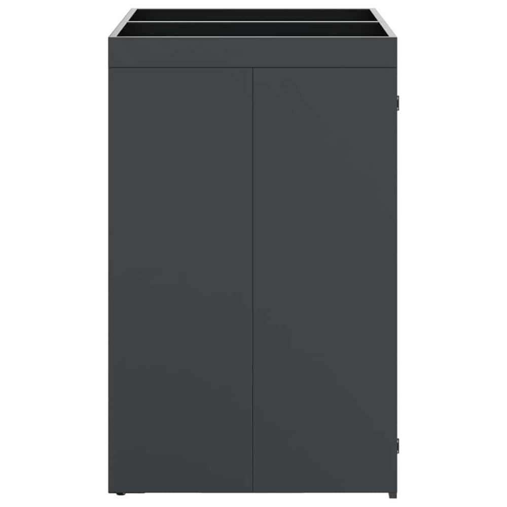 Produktbild för Förvaring för 3 soptunnor Antracit 340 x 77,5 x 115,5 cm Stål