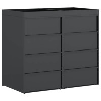 Produktbild för Förvaring för 3 soptunnor Antracit 340 x 77,5 x 115,5 cm Stål