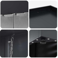 Produktbild för Förvaring för 3 soptunnor Antracit 340 x 77,5 x 115,5 cm Stål
