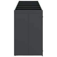 Produktbild för Förvaring för 3 soptunnor Antracit 340 x 77,5 x 115,5 cm Stål