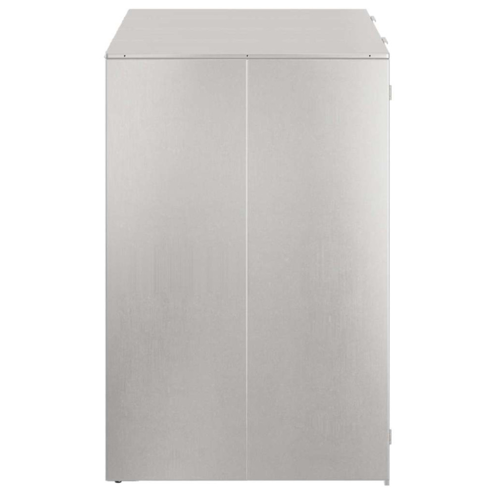Produktbild för Förvaring för 3 soptunnor Silver 340 x 77,5 x 115,5 cm