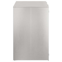Produktbild för Förvaring för 3 soptunnor Silver 340 x 77,5 x 115,5 cm