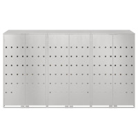 Produktbild för Förvaring för 3 soptunnor Silver 340 x 77,5 x 115,5 cm