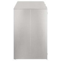 Produktbild för Förvaring för 3 soptunnor Silver 340 x 77,5 x 115,5 cm