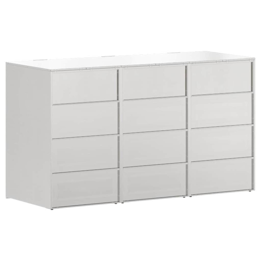 Produktbild för Förvaring för 3 soptunnor Silver 340 x 77,5 x 115,5 cm