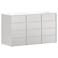 Produktbild för Förvaring för 3 soptunnor Silver 340 x 77,5 x 115,5 cm