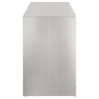 Produktbild för Förvaring för 3 soptunnor Silver 340 x 77,5 x 115,5 cm