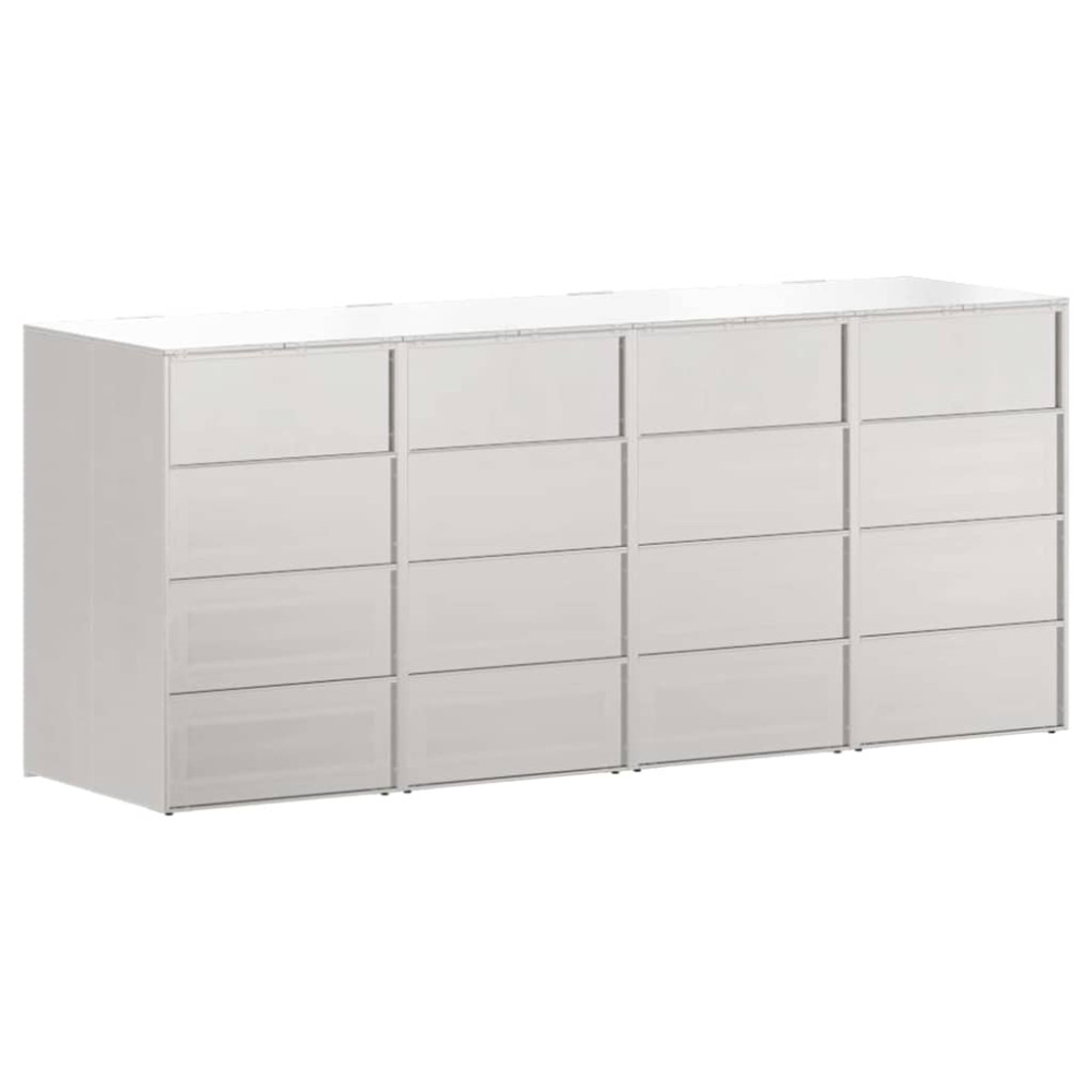 Produktbild för Förvaring för 3 soptunnor Silver 340 x 77,5 x 115,5 cm