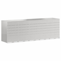 Produktbild för Förvaring för 3 soptunnor Silver 340 x 77,5 x 115,5 cm