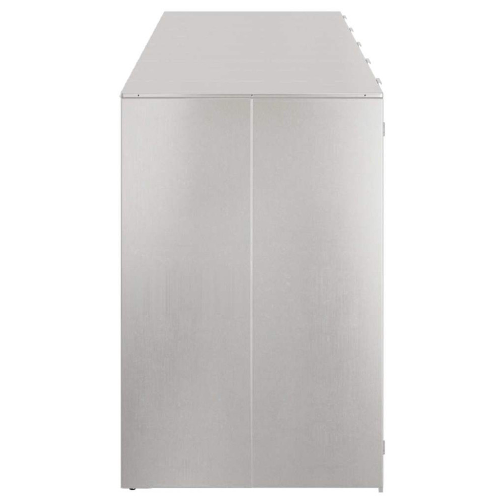 Produktbild för Förvaring för 3 soptunnor Silver 340 x 77,5 x 115,5 cm
