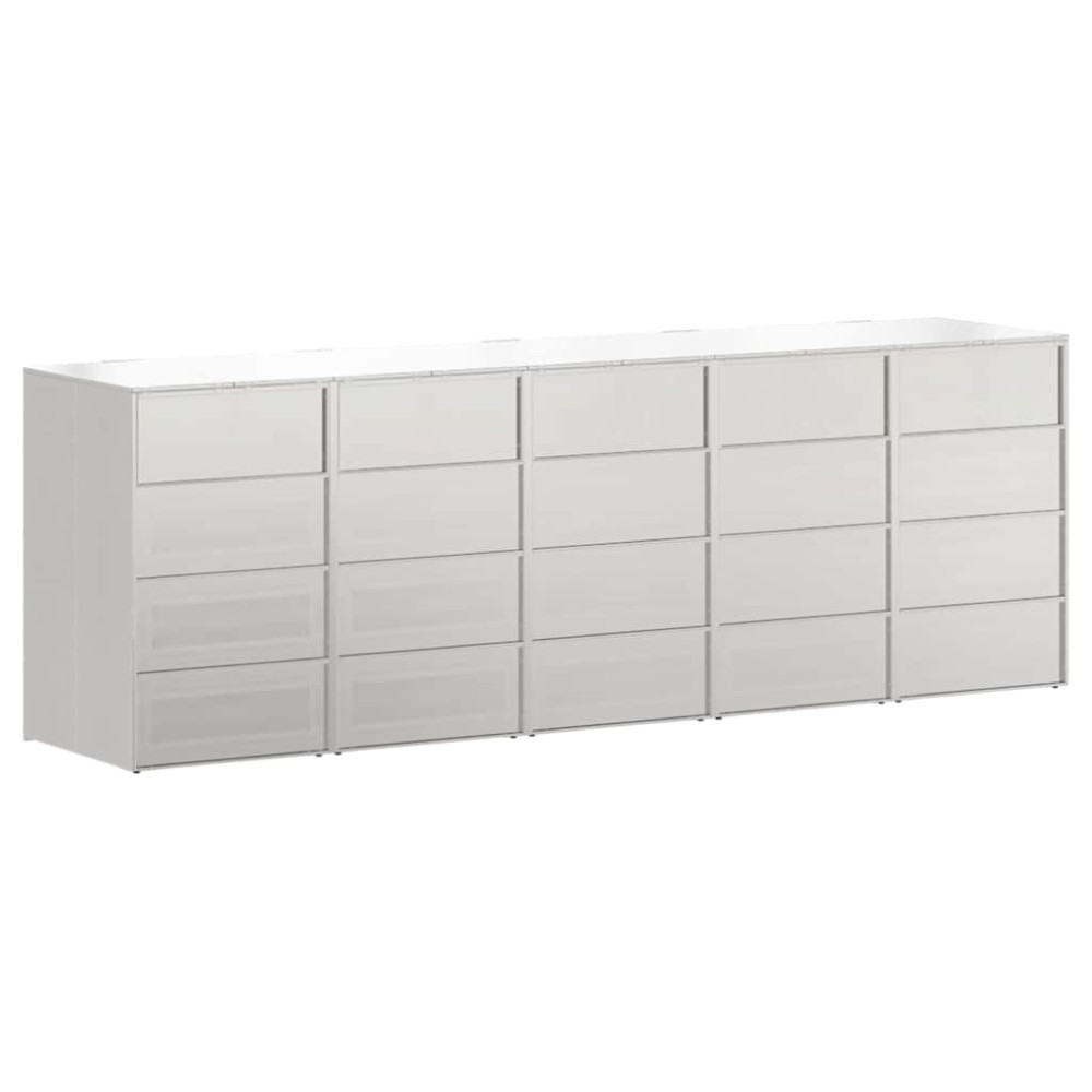 Produktbild för Förvaring för 3 soptunnor Silver 340 x 77,5 x 115,5 cm
