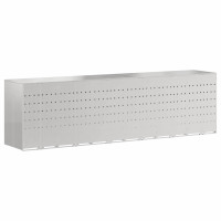 Produktbild för Förvaring för 3 soptunnor Silver 340 x 77,5 x 115,5 cm
