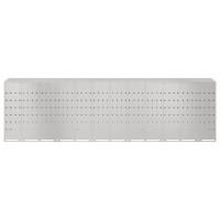 Produktbild för Förvaring för 3 soptunnor Silver 340 x 77,5 x 115,5 cm