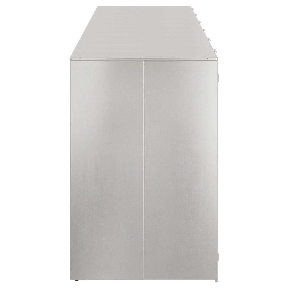 Produktbild för Förvaring för 3 soptunnor Silver 340 x 77,5 x 115,5 cm