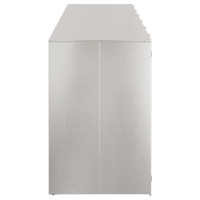 Produktbild för Förvaring för 3 soptunnor Silver 340 x 77,5 x 115,5 cm