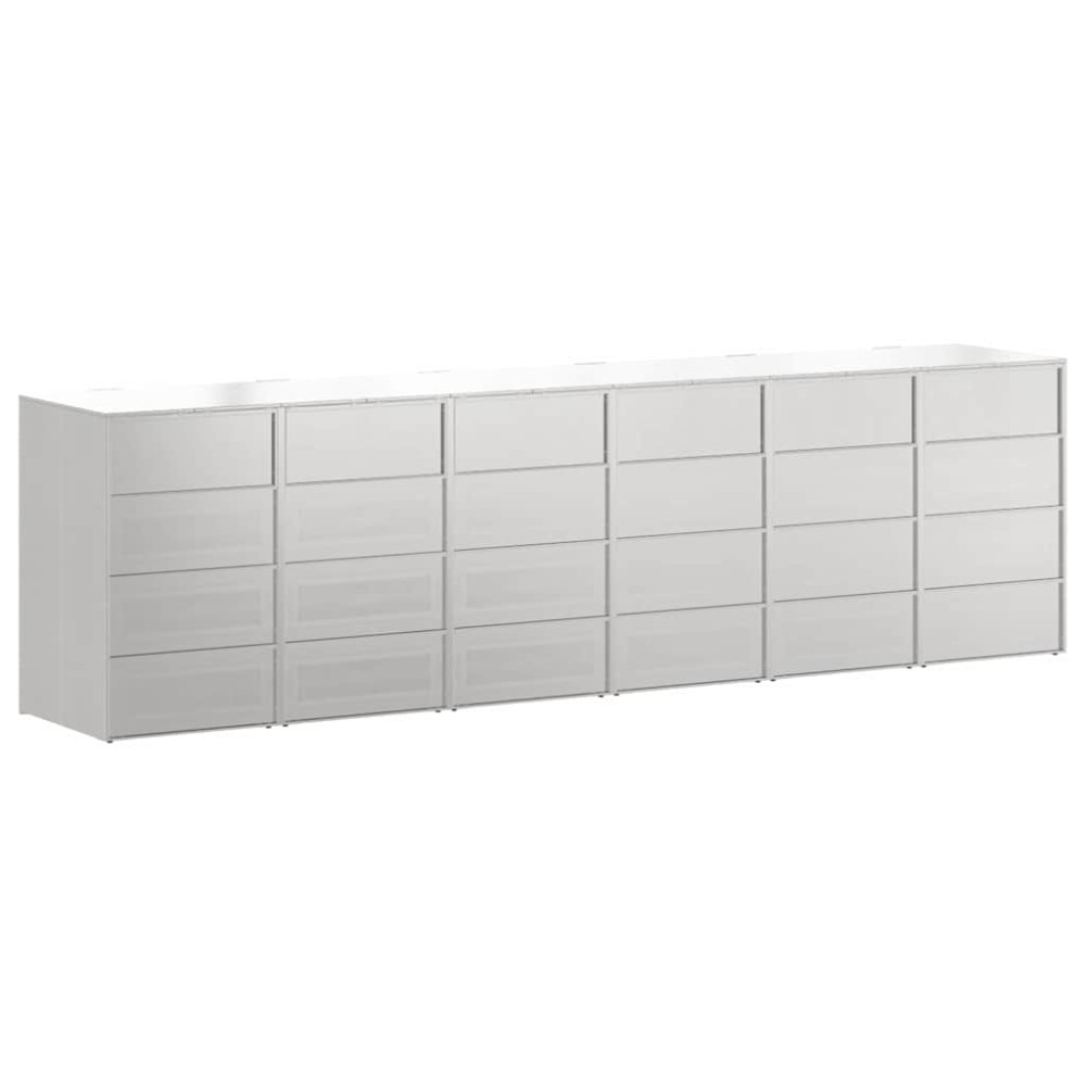 Produktbild för Förvaring för 3 soptunnor Silver 340 x 77,5 x 115,5 cm