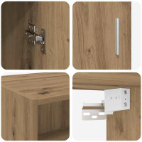Produktbild för Förvaringsskåp Artisan Ek 80 x 42,5 x 225 cm Konstruerat trä
