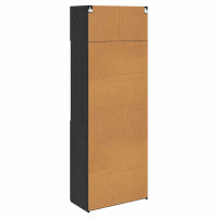Produktbild för Förvaringsskåp Svart Ek 80 x 42,5 x 225 cm Konstruerat trä