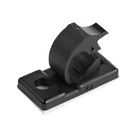 Produktbild för StarTech.com 100 självhäftande kabelhanteringsclips Svart - Nätverk/Ethernet/kontorsbord/datorsladdorganiserare - Självfästande kabel-/ledningshållare - Självhäftande nylonklämma brandklassad enligt UL/94V-2 - kabelklämmor - TAA-kompatibel