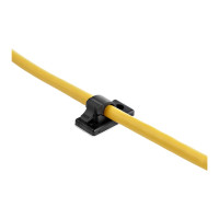 Produktbild för StarTech.com 100 självhäftande kabelhanteringsclips Svart - Nätverk/Ethernet/kontorsbord/datorsladdorganiserare - Självfästande kabel-/ledningshållare - Självhäftande nylonklämma brandklassad enligt UL/94V-2 - kabelklämmor - TAA-kompatibel