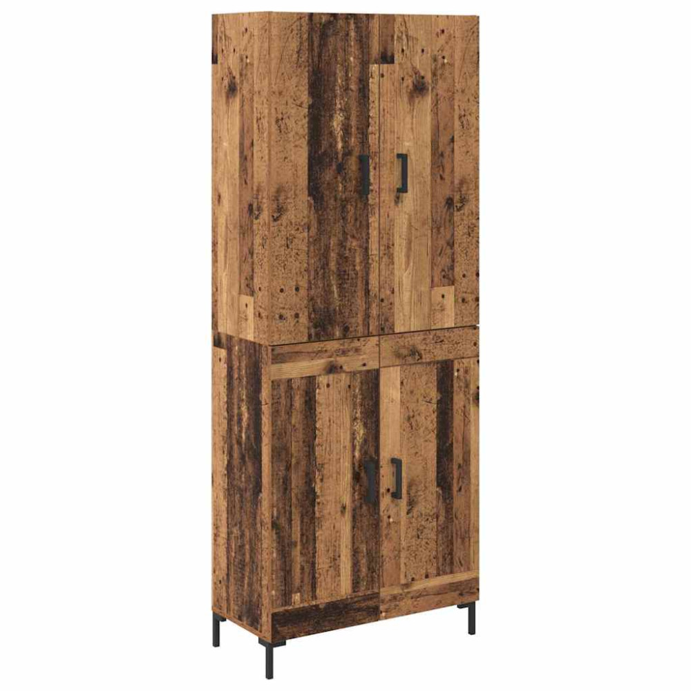 Produktbild för Skåp Gammalt trä 69,5 x 34 x 180 cm Konstruerat trä