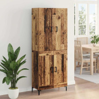 Produktbild för Skåp Gammalt trä 69,5 x 34 x 180 cm Konstruerat trä