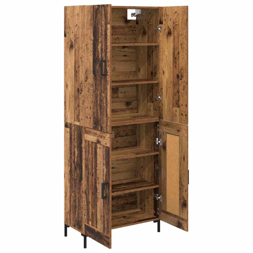 Produktbild för Skåp Gammalt trä 69,5 x 34 x 180 cm Konstruerat trä