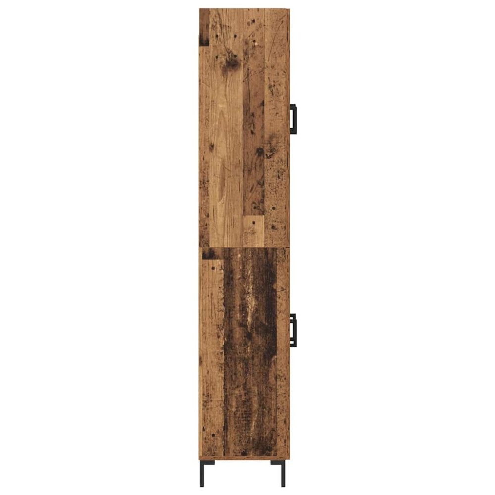Produktbild för Skåp Gammalt trä 69,5 x 34 x 180 cm Konstruerat trä