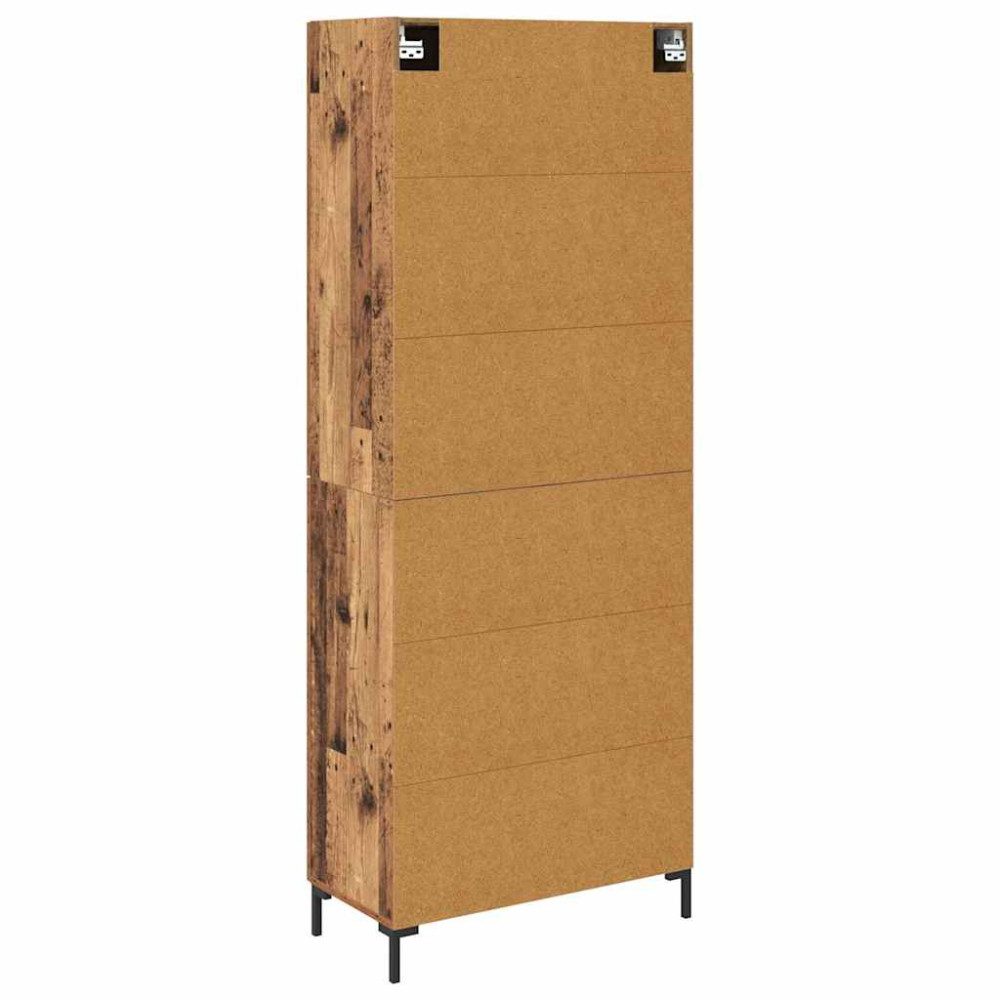 Produktbild för Skåp Gammalt trä 69,5 x 34 x 180 cm Konstruerat trä
