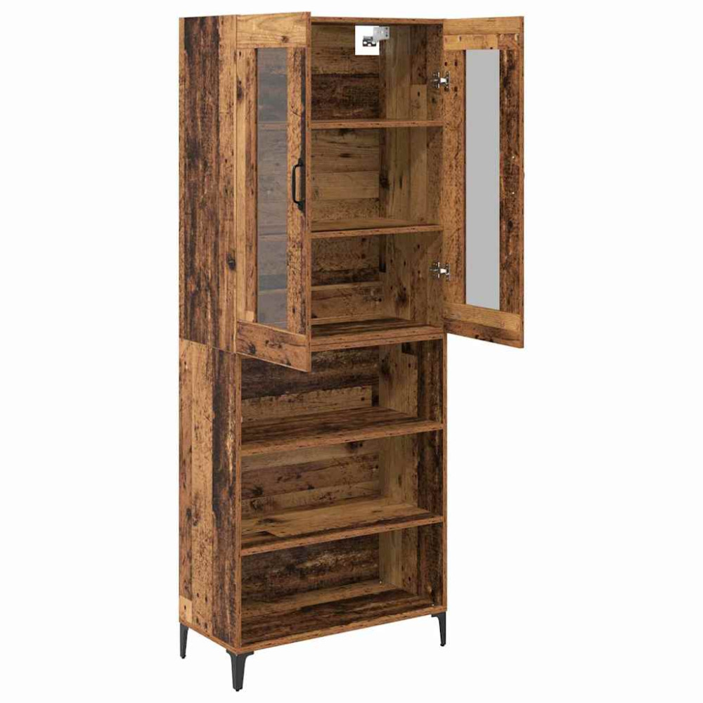 Produktbild för Skåp Gammalt trä 69,5 x 34 x 180 cm Konstruerat trä