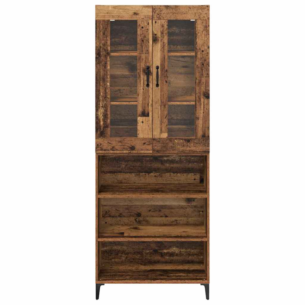 Produktbild för Skåp Gammalt trä 69,5 x 34 x 180 cm Konstruerat trä