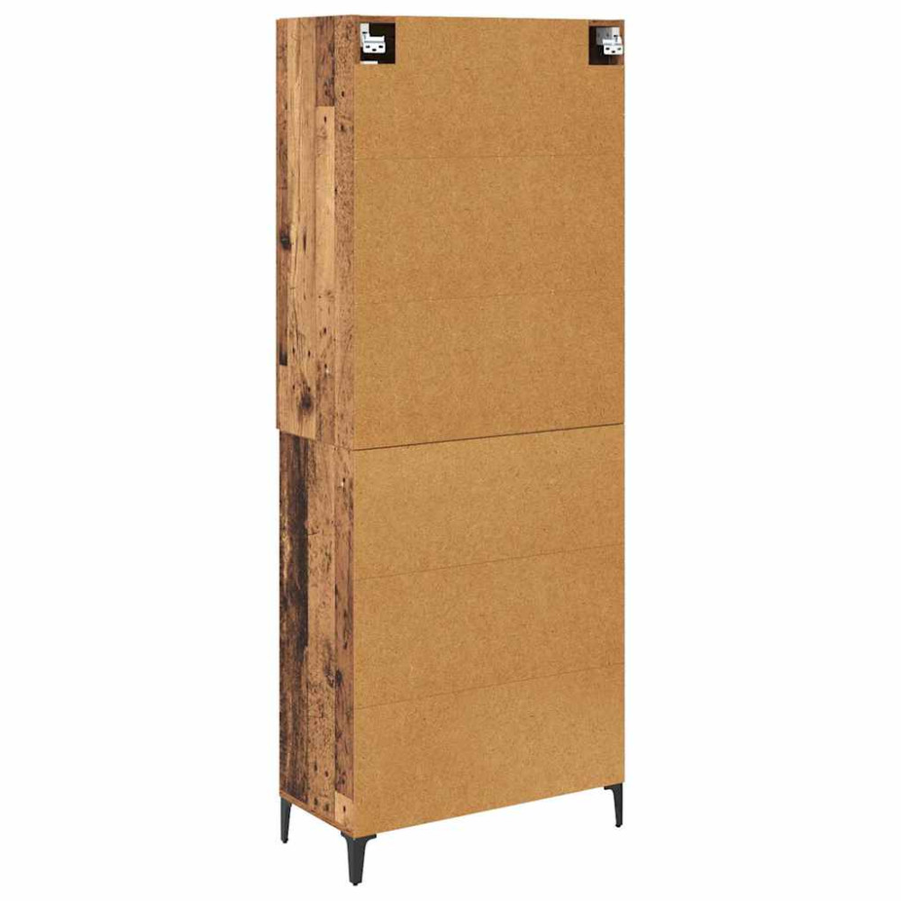 Produktbild för Skåp Gammalt trä 69,5 x 34 x 180 cm Konstruerat trä
